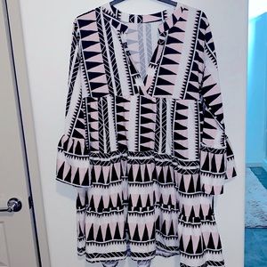 Short Boho geometric dress
